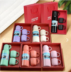 Set Termo Y Tres Tazas De Acero Inoxi